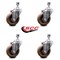 Service Caster 4 Inch High Temp Glass Filled Nylon Swivel 3/8 Inch Threaded Stem Caster Set SCC SCC-TS20S414-GFNSHT-381615-4 - alternate 2